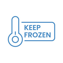 Keep Frozen Product Storage Label Design