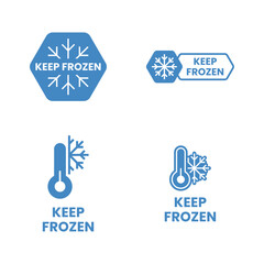 Cold Storage Product Temperature Labels Vector