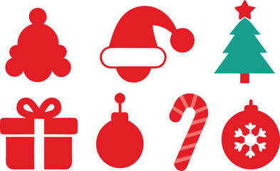 Festive christmas icons pack detailed vector illustration scalable graphics for holiday designs