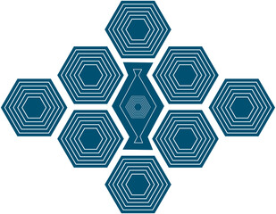 colorful flower alpona illustrator and vector