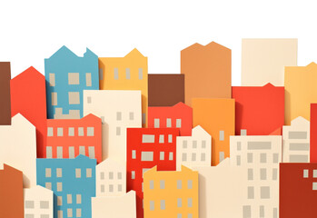 PNG Town painting city neighbourhood.