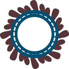 colorful flower alpona illustrator and vector