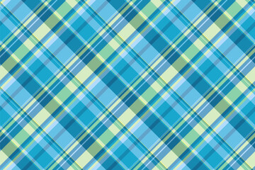 Elegant plaid pattern in fresh blues and greens. Versatile background for design projects, apparel, web layouts, and creative crafts. Seamless and visually appealing texture.