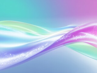 カラフルな光の波と輝きが広がる幻想的な抽象背景デザイン