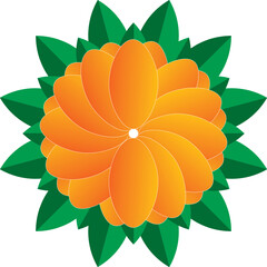 colorful flower alpona illustrator and vector