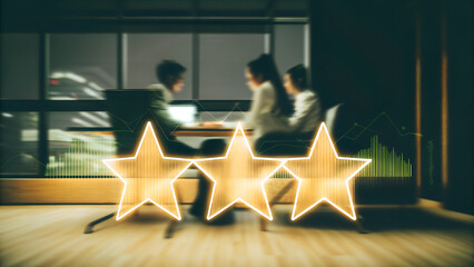 Setting a five-star goal eating evaluation and ranking concept
