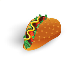 vector illustration of taco