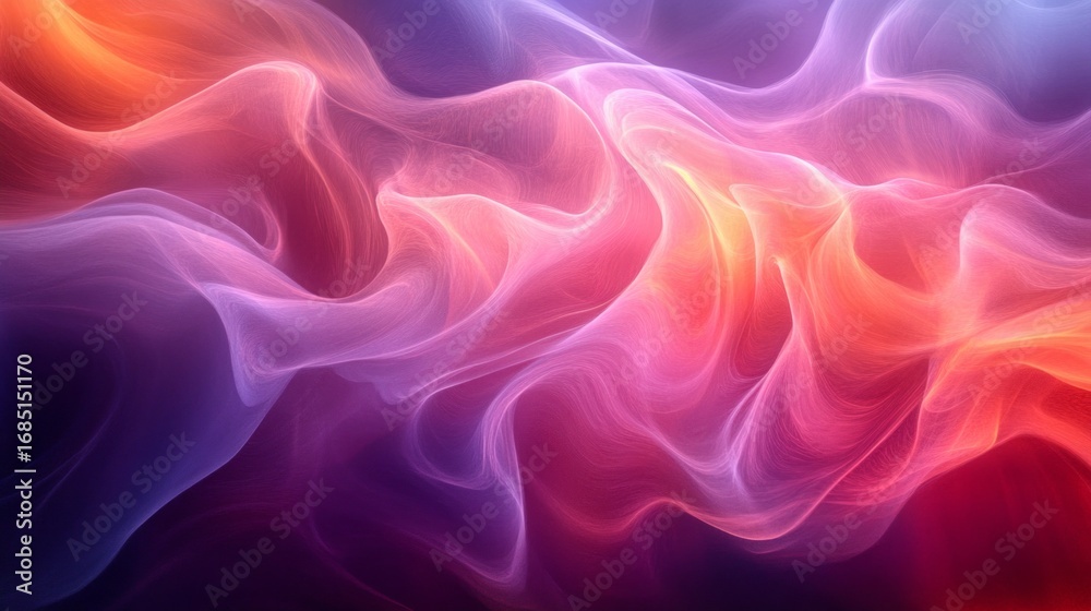 Poster an abstract background with wavy lines in purple and orange tones — suitable for website design, alb
