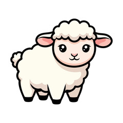 sheep cartoon vector art illustration