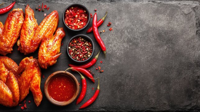 Sizzling chicken wings preparation kitchen food photography culinary experience close-up flavorful cooking insights