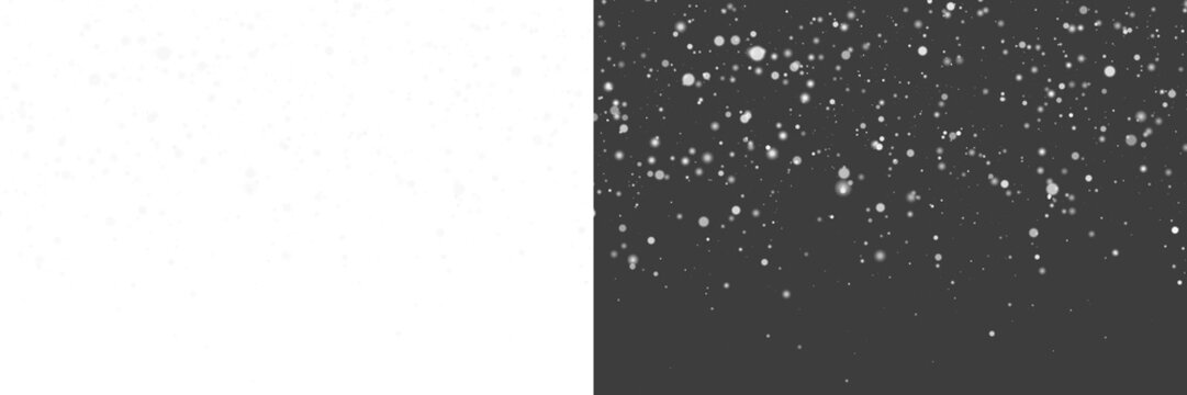 PNG Falling Snowflakes Overlay, Realistic Snowfall Effect on Transparent Background - Powered by Adobe