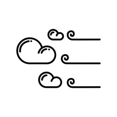 windy icon vector design template elegant style