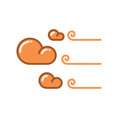 windy icon vector design template elegant style