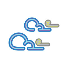 windy icon vector design template elegant style