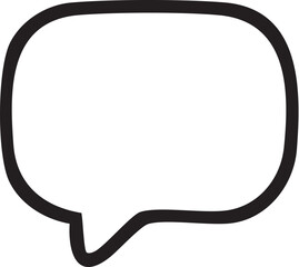 Hand Drawn Speech Bubble Icon.