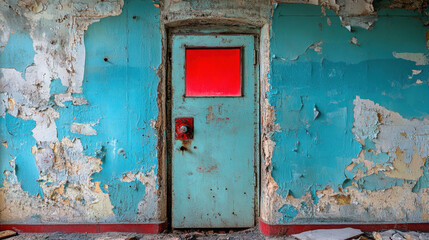 Naklejka premium Halloween, A mysterious mine entrance illuminated by a striking red light, evoking intrigue and adventure.