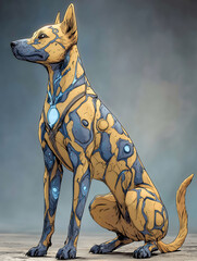 Golden fantasy beast 