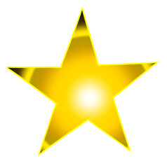 golden star icon vector illustration with transparent background png 