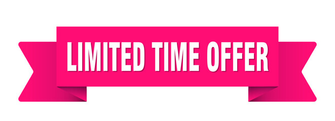 limited time offer ribbon isolated on transparent background. limited time offer ribbon