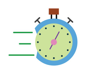 Fast Time and Speed Concept with Stopwatch Vector Icon