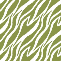 Green Zebra Seamless Pattern