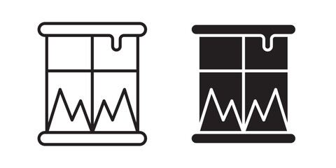 Frozen Window icon . Vector illustration with stroke and fill on a white background.