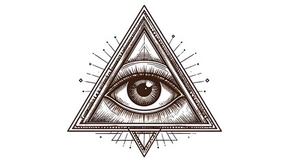 All-seeing eye, within triangle