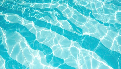 Obraz premium Bright Cyan Water Texture with Sunlight Reflections