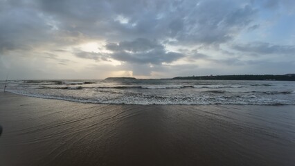 Serene Seascape with Dramatic Cloud Formation over Water