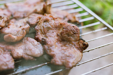 Close up pork cooked