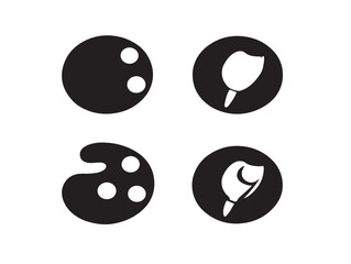 Decorative Paint Palette Silhouette Vector Illustration For Design Concepts