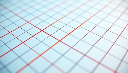 Close-up of graph coordinate grid paper showing intersecting lines,  illustration,  engineering