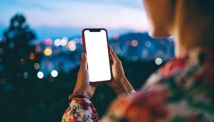 Person holding a smartphone at night