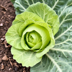Obraz premium Cone sweetheart ripe green cabbage