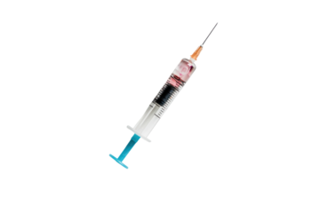 Medical Syringe in Healthcare: A close-up captures a medical syringe, poised for injection, filled with a clear liquid, symbolizing health and medicinal intervention.