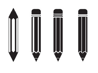 Decorative Pencil Silhouette Vector Illustration For Stock Collections