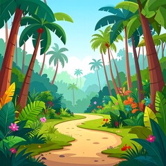 Tropical Path/Jungle Vista/Illustration