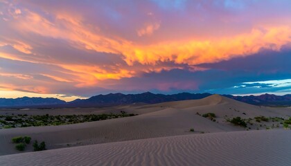 Desert sunset over dunes (1)
