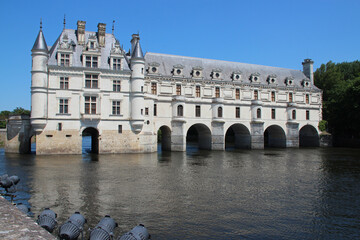 Obraz premium gothic and renaissance castle (chenonceau) in chenonceaux in france 
