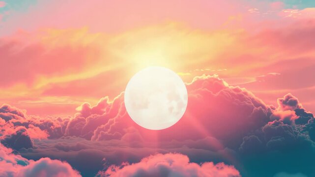 Digital Art Sunset Sky