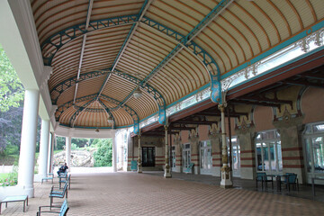 gallery at the thermal baths in vittel in lorraine in france 