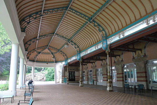 gallery at the thermal baths in vittel in lorraine in france 