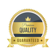 Premium quality luxury golden badge design template