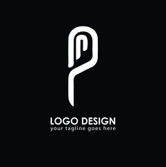 PN NP Logo Design, Creative Minimal Letter NP PN Monogram