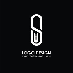 SU US Logo Design, Creative Minimal Letter US SU Monogram

