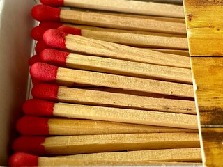 matches on a white background