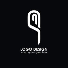 QN NQ Logo Design, Creative Minimal Letter NQ QN Monogram
