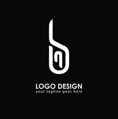 BN NB Logo Design, Creative Minimal Letter NB BN Monogram
