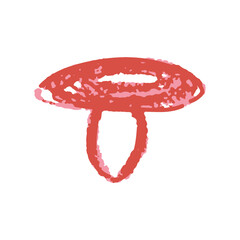 Children's icon with wax crayons and pastels