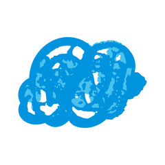 Children's icon with wax crayons and pastels